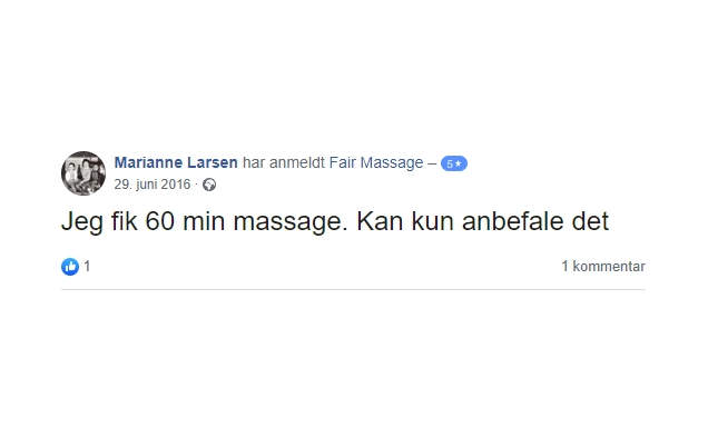 Anmeldelse af Fair Billig Massage Nyborg ved Jens Nielsen 11