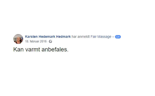 Anmeldelse af Fair Billig Massage Nyborg ved Jens Nielsen 14