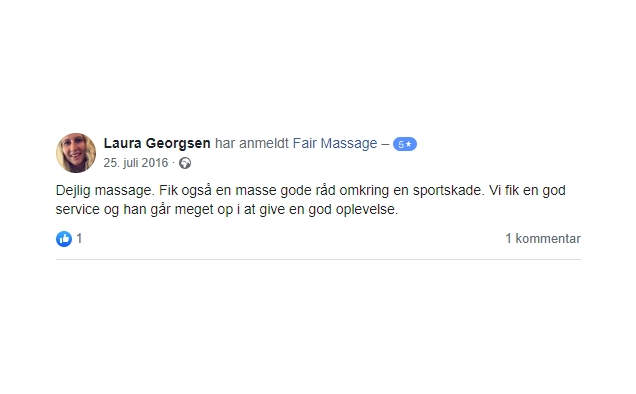 Anmeldelse af Fair Billig Massage Nyborg ved Jens Nielsen 7