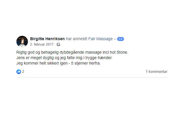 Anmeldelse af Fair Billig Massage Nyborg ved Jens Nielsen 8