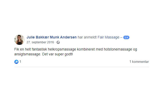 Anmeldelse af Fair Billig Massage Nyborg ved Jens Nielsen 9